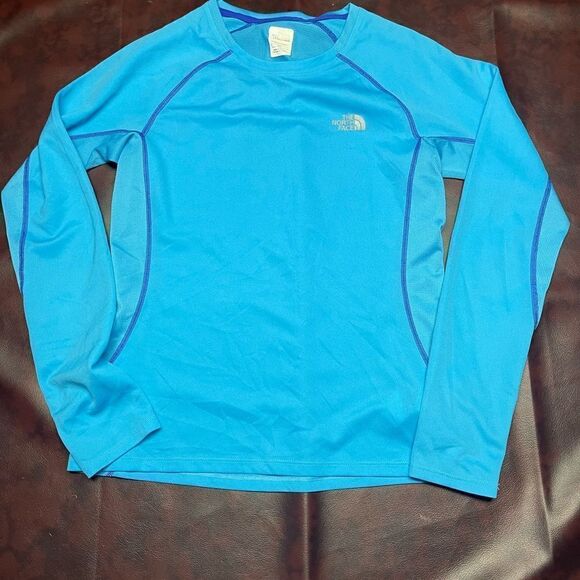 The North Face blue long sleeve flash dry top, size small - Picture 5 of 13